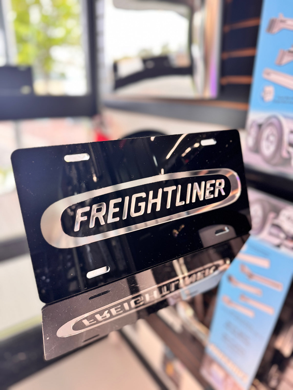 Freightliner Vanity Plate - Black — I-5 Chrome Shop