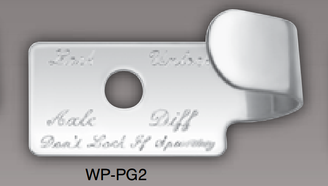 Peterbilt Switch Guard - Axle Differential, Lock/Unlock — I-5 Chrome Shop