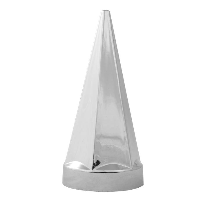 Chrome 33mm x 4 3/4 Inch High Hex Pyramid Push-On Nut Cover