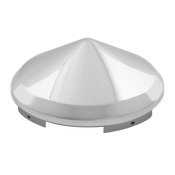 Cone Shaped Front Hub Cap 7/16" Lip - Chrome Plated Steel