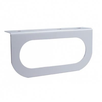 Oval Light Bracket with Flange - Stainless - 1 Light Hole