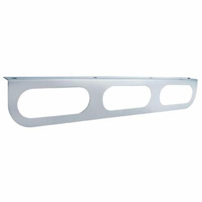 Oval Light Bracket with Flange - Stainless - 3 Light Holes