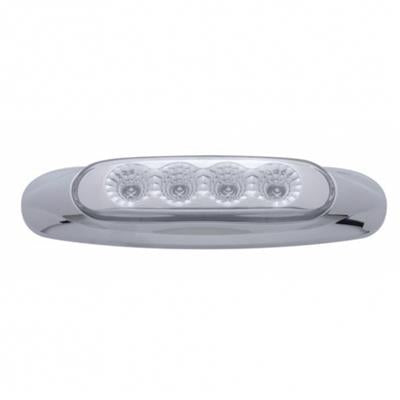 4 LED Reflector Clearance/Marker Light - Amber LED/ Clear Lens