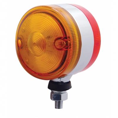 15 LED 3 Inch Dual Function Double Face Light - Amber / Red Lens