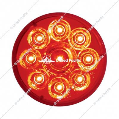 9 LED 2-1/2" Reflector Clearance Marker - Red LED / Red Lens