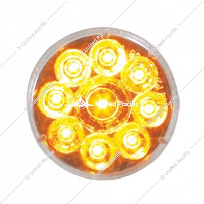 9 LED 2-1/2" Reflector Clearance Marker - Amber LED/ Clear Lens