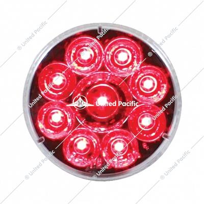 9 LED 2-1/2" Reflector Clearance Marker - Red LED/ Clear Lens