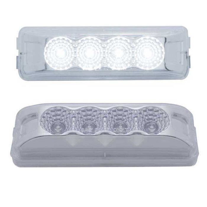 4 LED Reflector Auxiliary/Utility Light - White LED / Clear Lens
