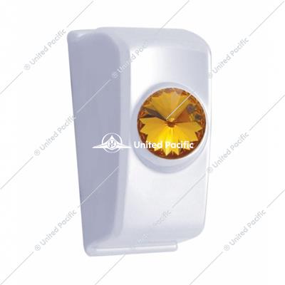 Chrome Plastic Rocker Switch Plugs - Amber Diamond - 2006+ Kenworth