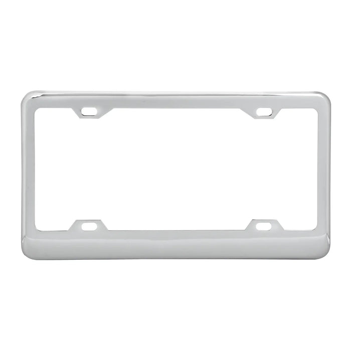 Classic License Plate Frame With Four Holes - Chrome Plated