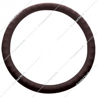 18" Leather Steering Wheel Cover - Dark Brown