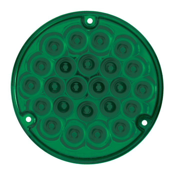 4 Inch Pearl 24 LED Sealed Interior Load Light - Green LED/Green Lens