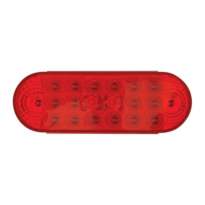 Oval Low Profile Spyder Series 20 LED Sealed Light -  Red LED / Red Lens