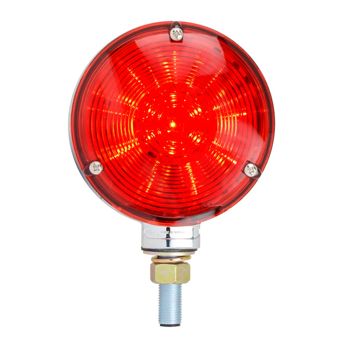 4 Inch 24 LED Double Face Star Turn Signal Light w/ 4 Options - Amber / Red LED with Amber / Red Lens