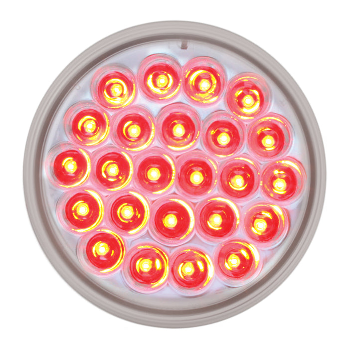 4" Pearl LED Light S/T/T - Red / Clear
