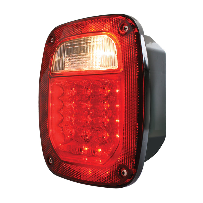 Combination Spyder LED Tail Lights - Curbside Light Without License LED Light - Red / Red
