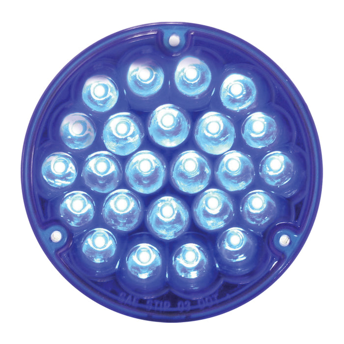 4 Inch Pearl 24 LED Light - Blue LED / Blue Lens - Light Only