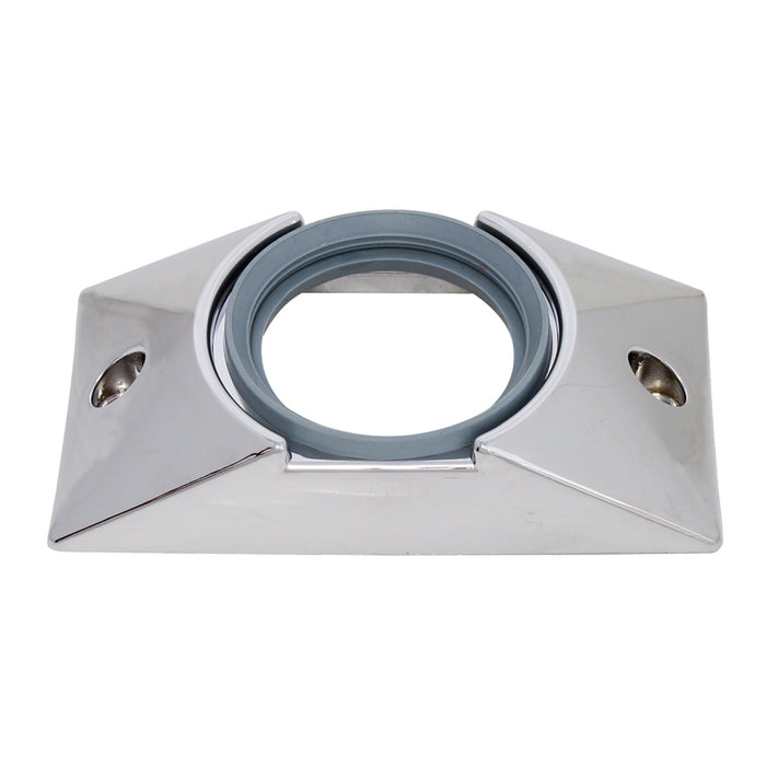 Mounting Bracket With Grommet For 2-1/2  Inch Round Light - Chrome Plastic Bracket With Grommet