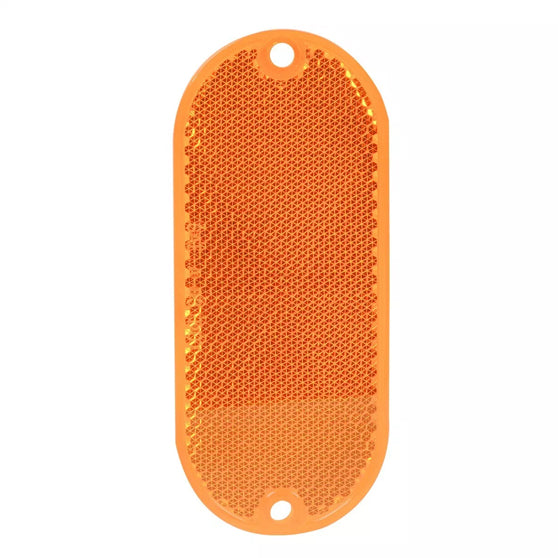 Oblong Reflector With Two Mounting Holes - Amber With Two Holes Only