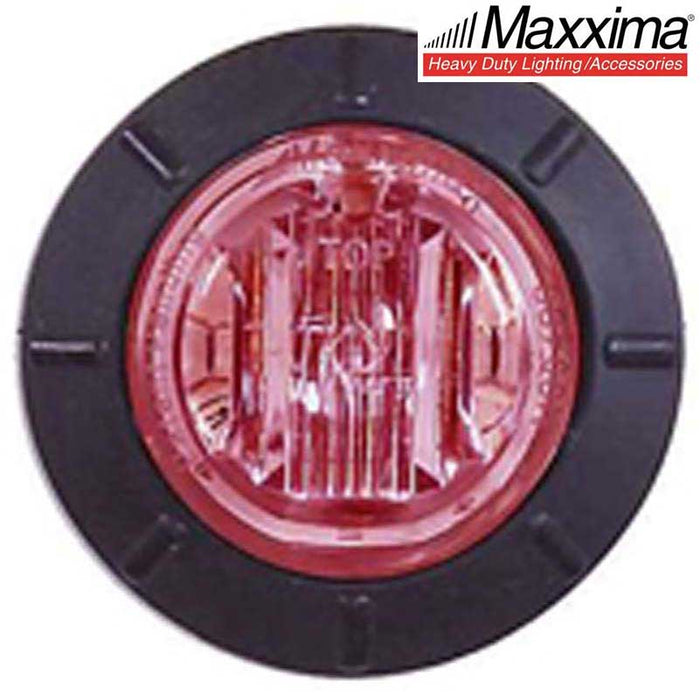 1 1/4 Inch LED Mini Combination Clearance Marker Light - Red Clear Lens