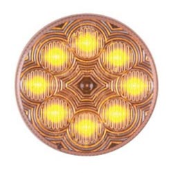 2.5 Inch Round Clearance Marker 13 LED Light - Amber