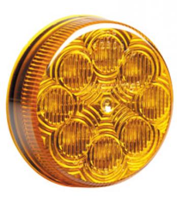 2.5 Inch 8 LED Round Clearance Marker Light Vantage Series - Amber