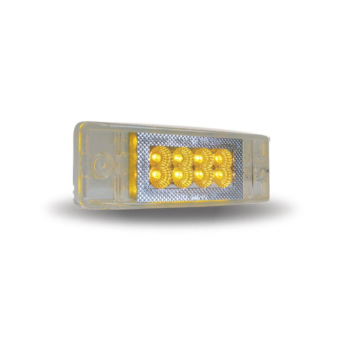 2 x 6 Inch Multi-Directional Trailer 24 LED Light - Amber LED / Clear Lens