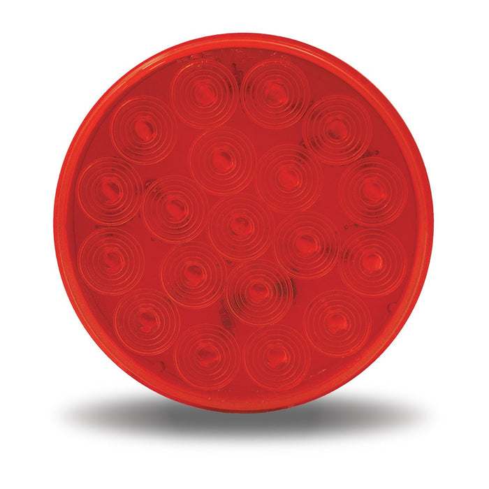 4 Inch Round 19 LED Stop/Turn/Tail - Red LED / Red Lens