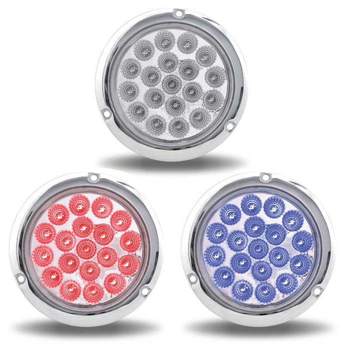 4 Inch 19 LED Dual Red Stop /Blue Marker All in One Light