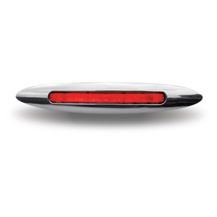 4 1/2 Inch x 1 Inch Flatline Color Slim-Line Marker LED - Red LED / Red Lens