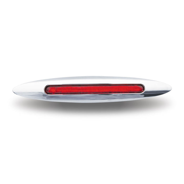 6 Inch 9 LED Flatline Slim Light - Red LED / Clear Lens