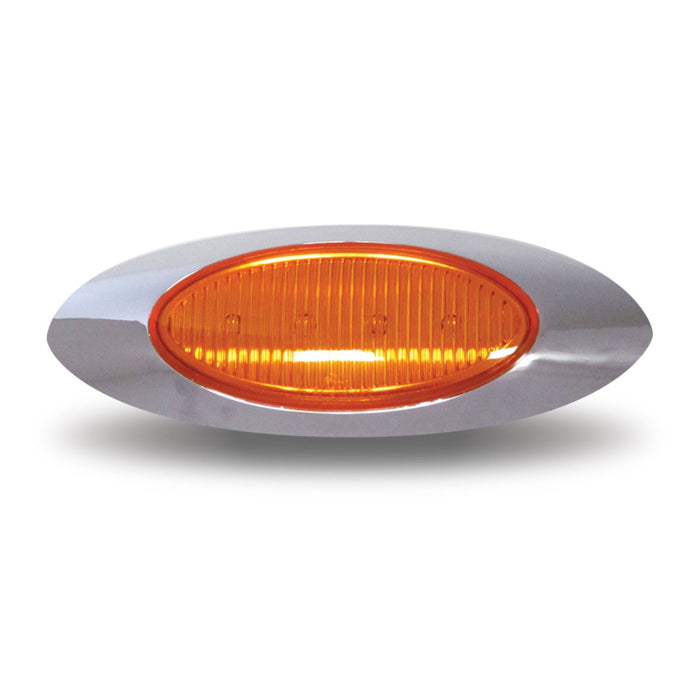 4 LED 6 1/2 Inch Replacement Panelite M1 with Bezel - Amber LED / Amber Lens