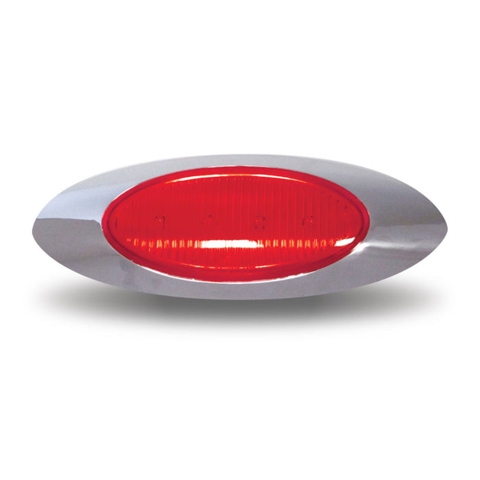 4 LED 6 1/2 Inch Replacement Panelite M1 with Bezel - Red LED / Clear Lens