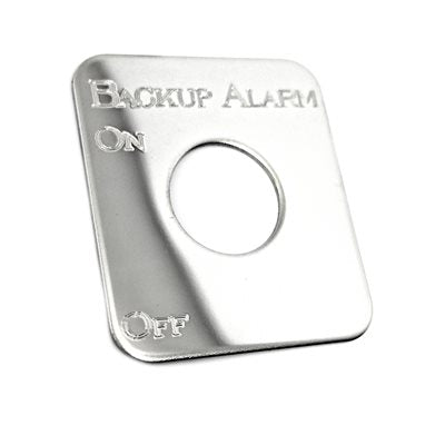 Stainless Steel Back Up Alarm On/Off Switch Plate