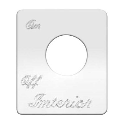 Stainless Steel Interior Lights On/Off Switch Plate