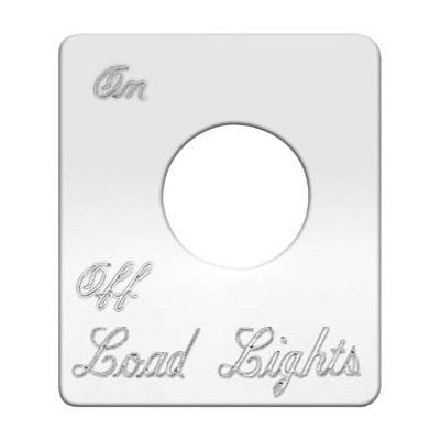 Stainless Steel Load Lights On/Off Switch Plate