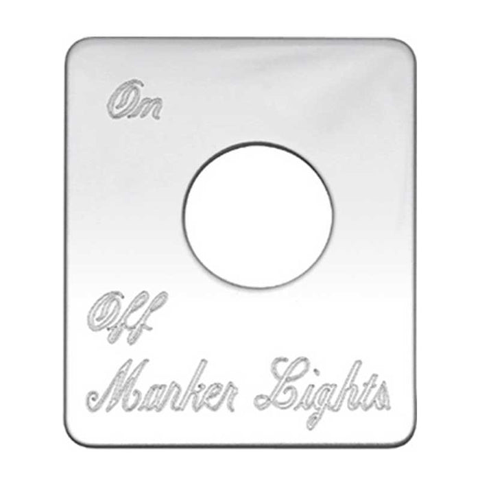 Stainless Steel Marker Lights On/Off Switch Plate